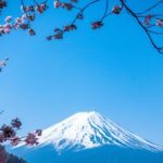 Mont Fuji entouré de fleurs de cerisiers